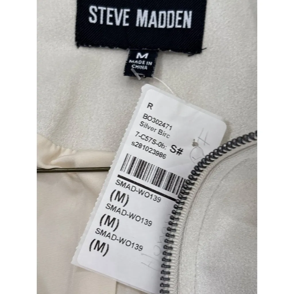 Steve Madden Anouk Jacket in Silver Birch Medium New Womens Faux Suede Coat - Image 8