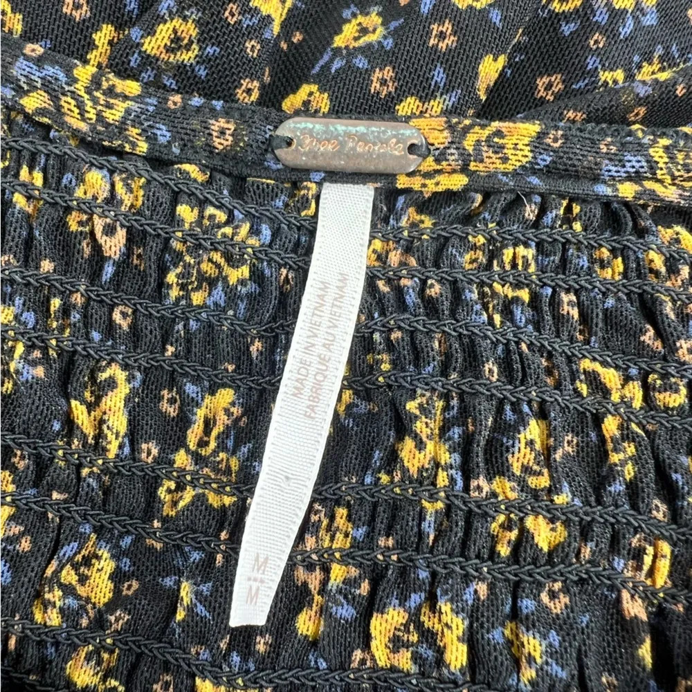 Free people Hello And Goodbye floral Mesh Midi Dress Sz M - Image 5