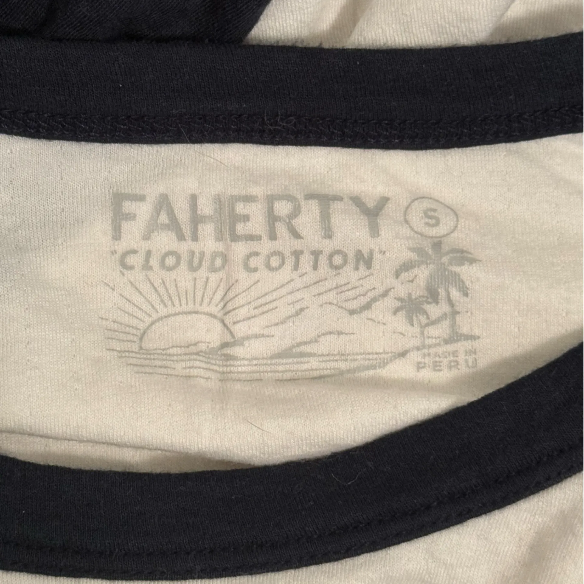 Faherty  Sunwashed Slub Baseball Tee in Plein Air - Image 4