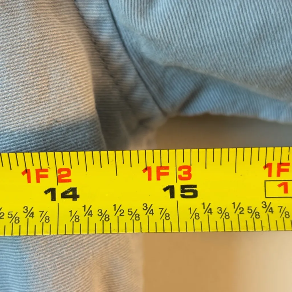 7 For All Mankind Sz S Denim Chambray Babydoll Mini Puff Sleeve Dress Western - Image 6