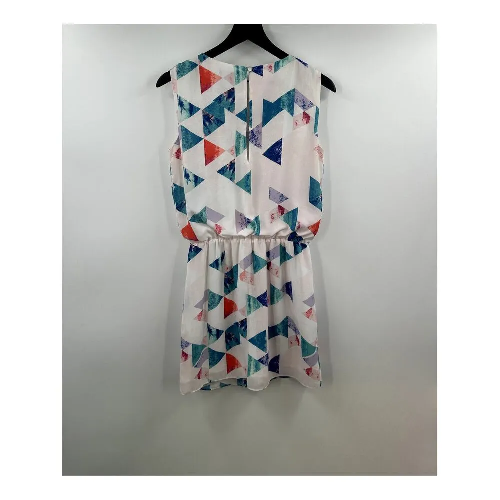 Sam Edleman Fit and Flare Triangle Sequin Watercolor Mini Dress Size Small - Image 7