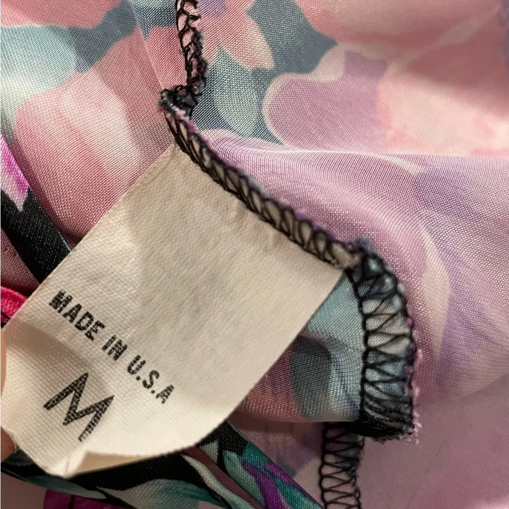 VTG 90s Pixiecore Purple & Pink Floral Patterned Cami Slip Mini Dress - M - Image 12