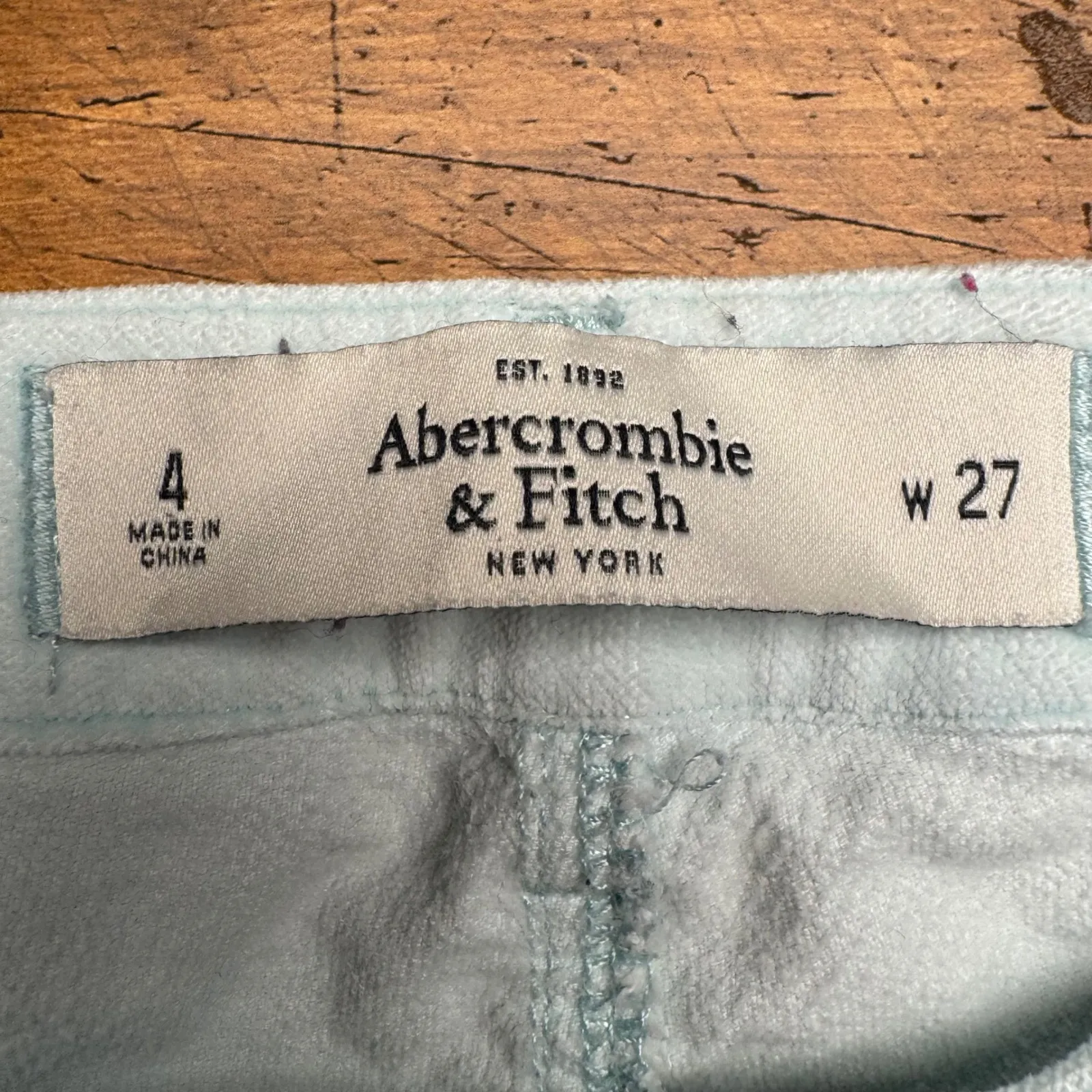 Abercrombie Fitch‎ Light Blue green Skinny Jeans Women's Size 4 W 27 - Image 4