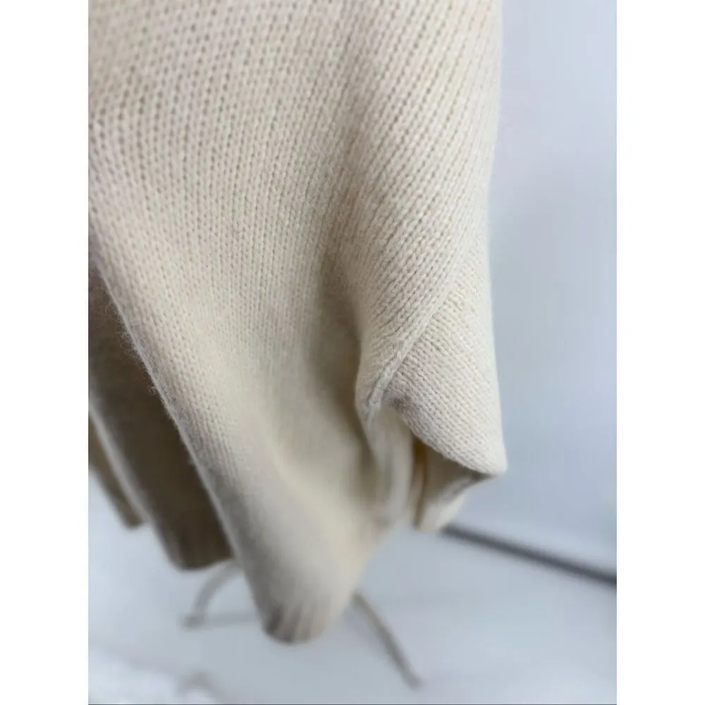 Jenni Kayne Baby Alpaca Cocoon Turtleneck Ivory Pullover Sweater Size  XXL - Image 8