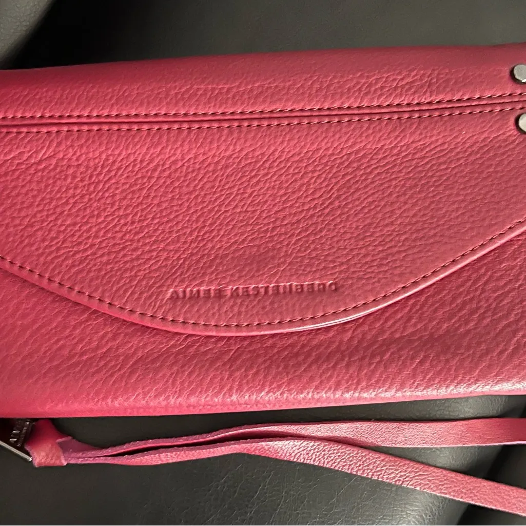 Aimee Kestenberg Delancey Leather Crossbody Bag Purse Wallet  Red - Image 2