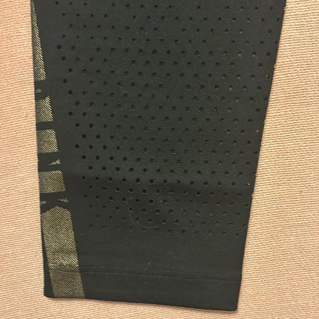 Pink  Black Leggings with Gold Accents - Image 6