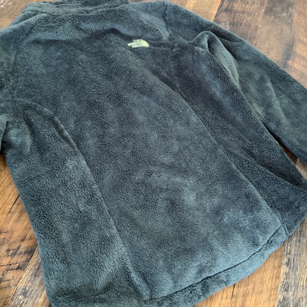 The North Face Fleece Jacket in Dark Green size medium - Image 2