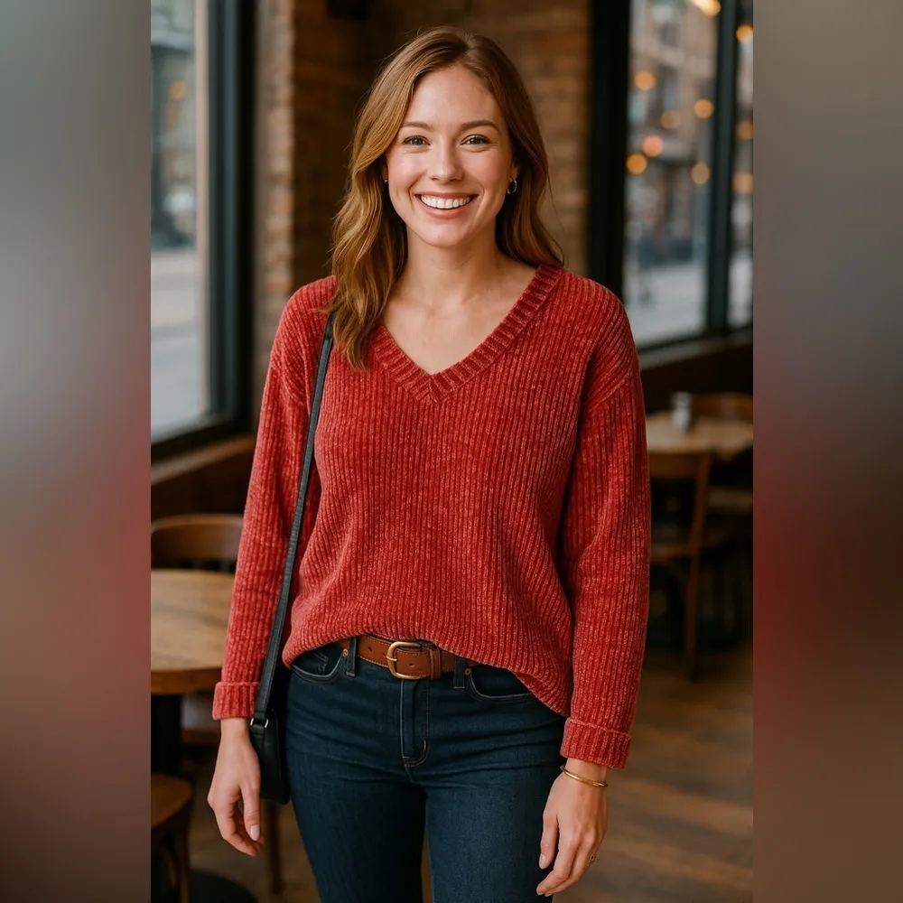 Gap Sweater Chenille Chunky Knit Normcore Minimalist Scandi Buttery Soft Granola - Image 2