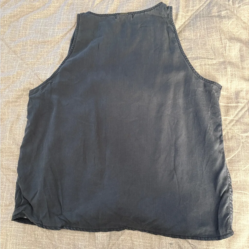 Prana Women’s L Tie Tank Top Loose Fit Summer Beach Lightweight Gray Boho Yoga - Image 8