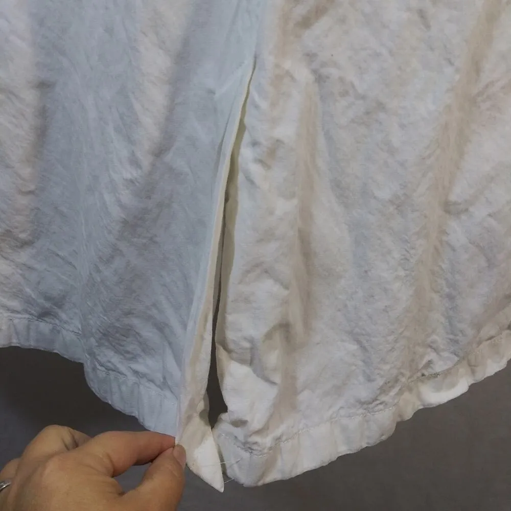 EILEEN FISHER Ivory Organic Cotton Steel Stand Collar Jacket Coat Size M - Image 10