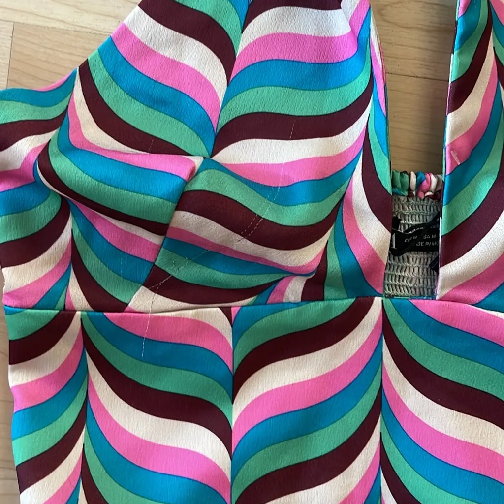 Zara Colorful Halter Top Size M - Image 7