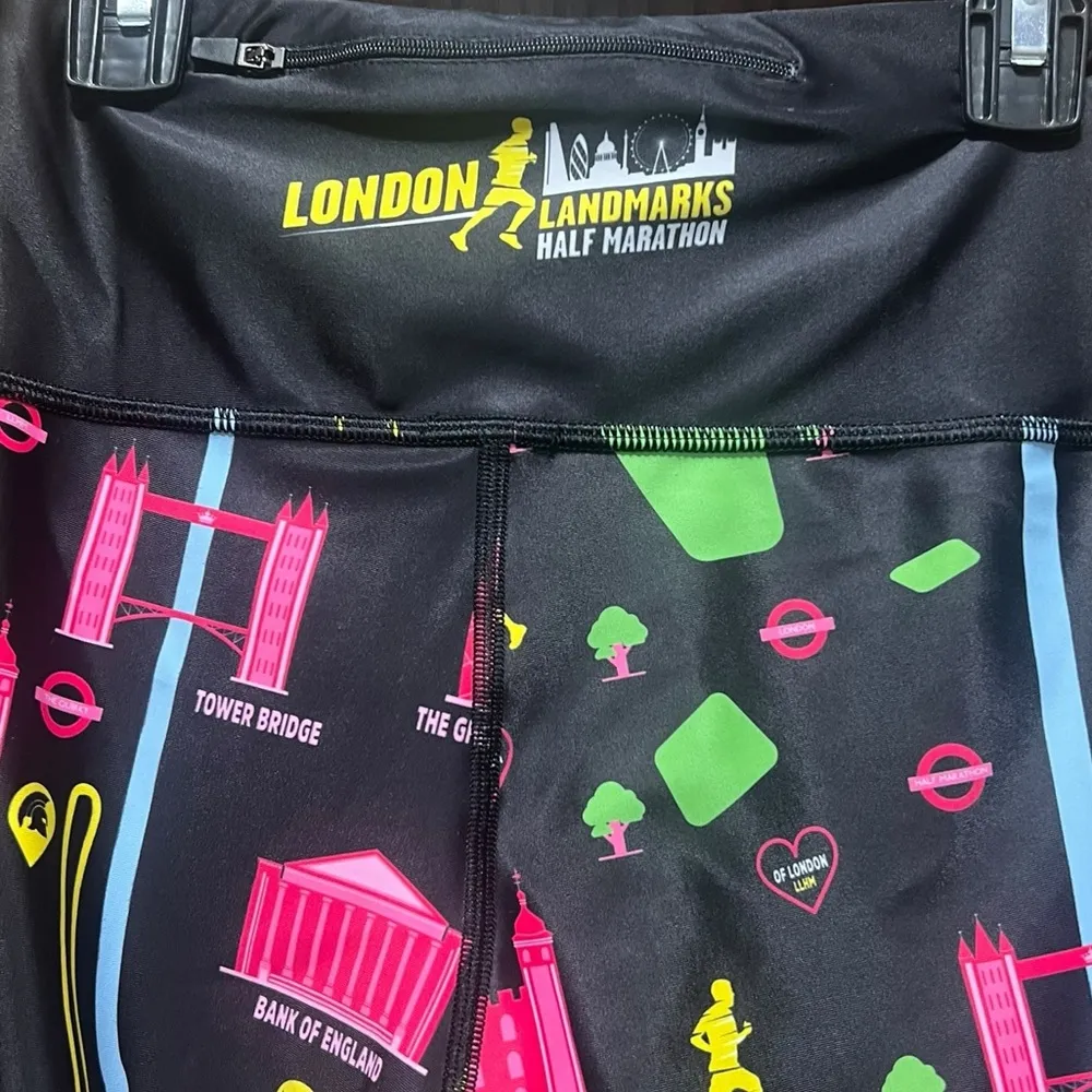Tikiboo London Landmarks Half Marathon 2020 Collection Leggings Size XS Pink - Image 10