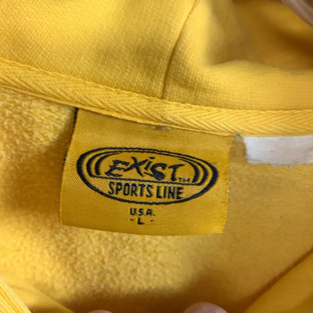 Vintage Exist Yellow Embroidered It’s 5 O’Clock Somewhere Full Zip Hoodie Sz L - Image 3