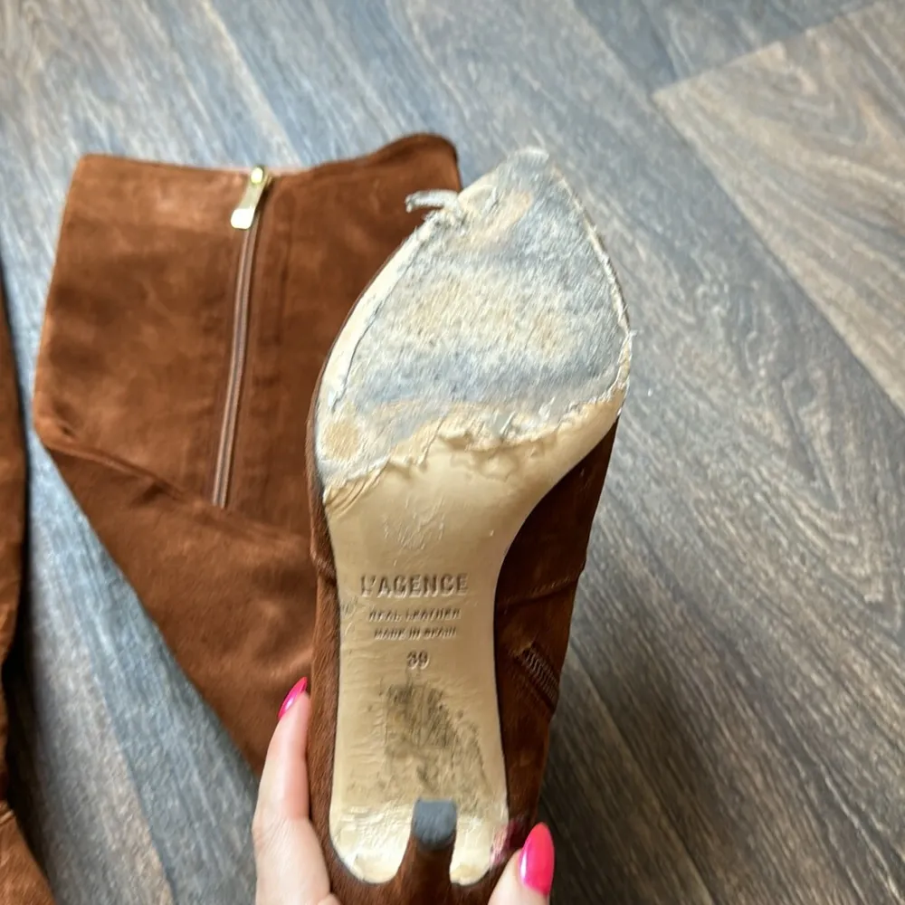 L’Agence Suede Tan Boots - Image 5