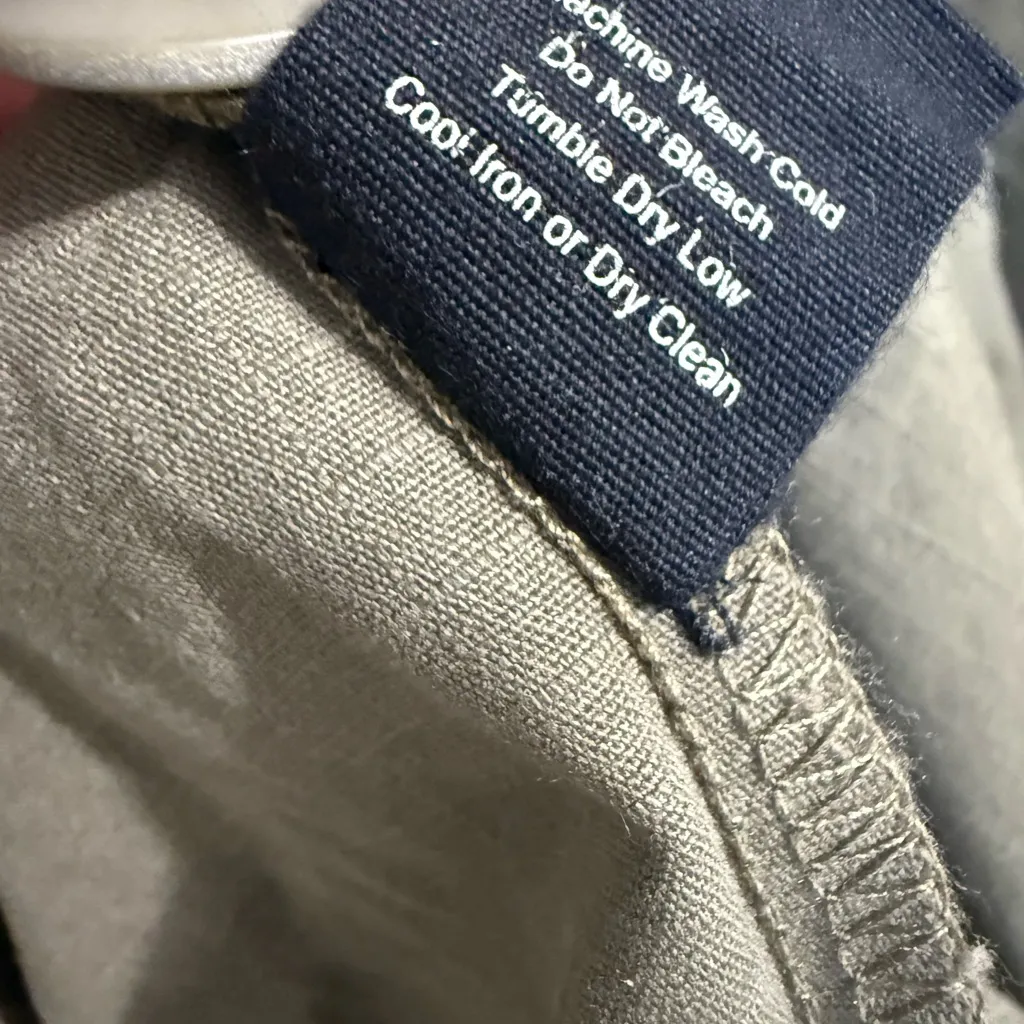 Monrow Vintage Cotton Shirt Jacket in Army Green M Size M - Image 6