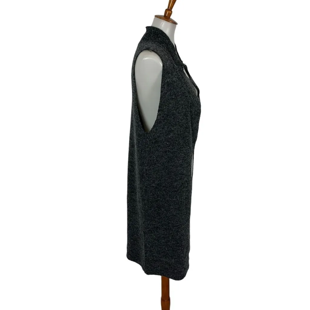 IJOAH Cardigan ML Gray Sleeveless Knit Mohair NWT Soft Layering Boho Luxe Size M - Image 3