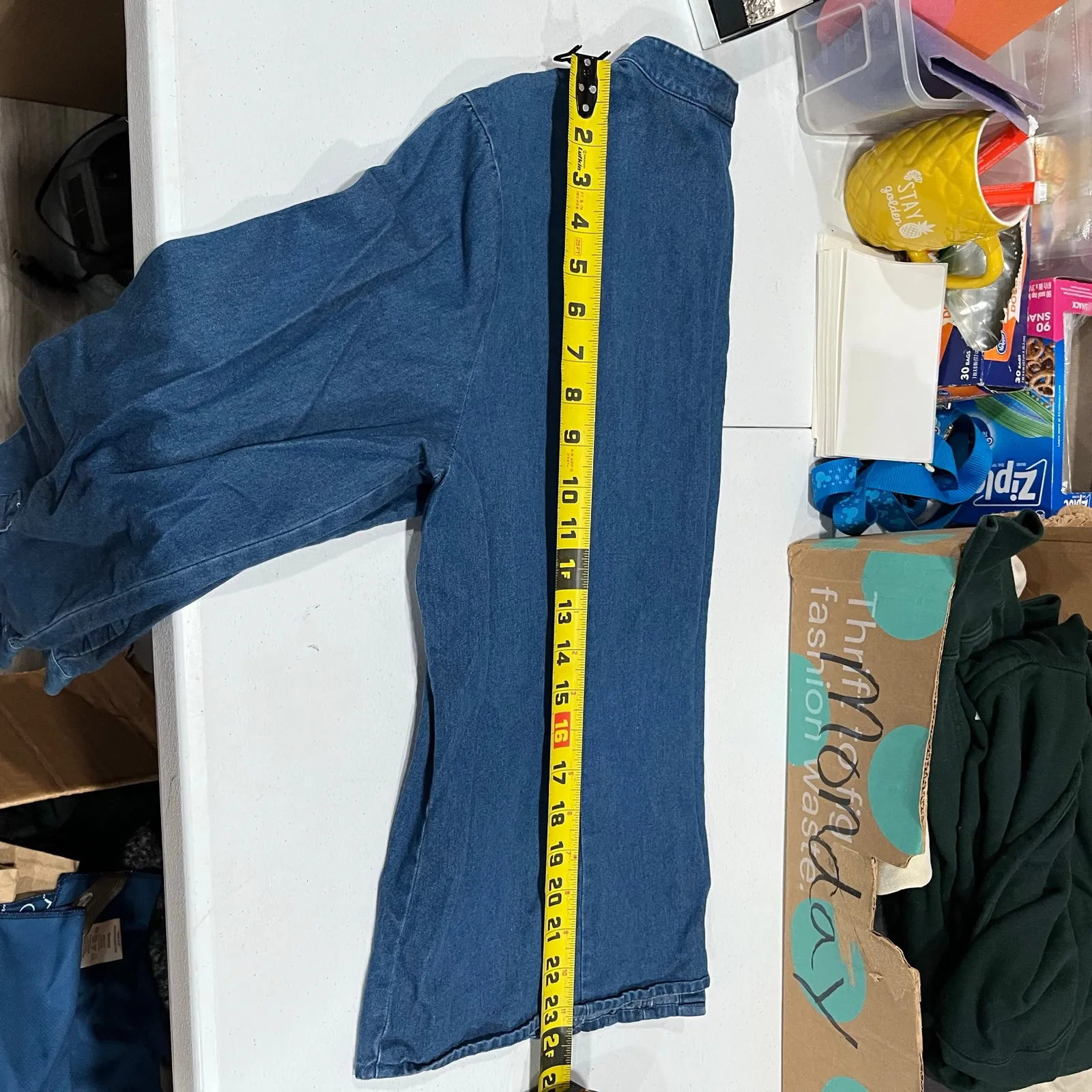 Vintage Talbots Denim Ruffle Western Cowgirl Button Up Shirt Rodeo Medium Cotton - Image 7