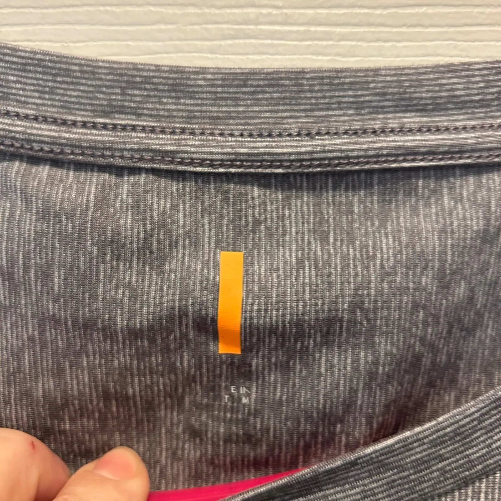 Lucy Gray Striped Long Sleeve Workout Top Women's Size Large Gorpcore Yoga - Image 4