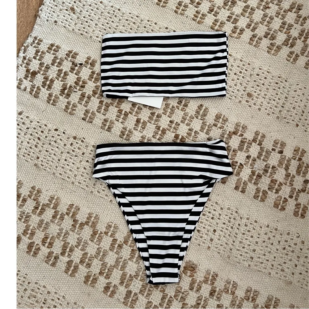 NWT Peppermayo Reverse Stripe Strapless Swimsuit - Image 4