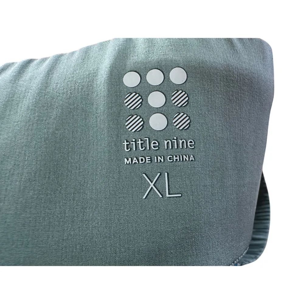 Title Nine Athletic Running Shorts with Drawstring Waist Colorblock Design XL - Image 4