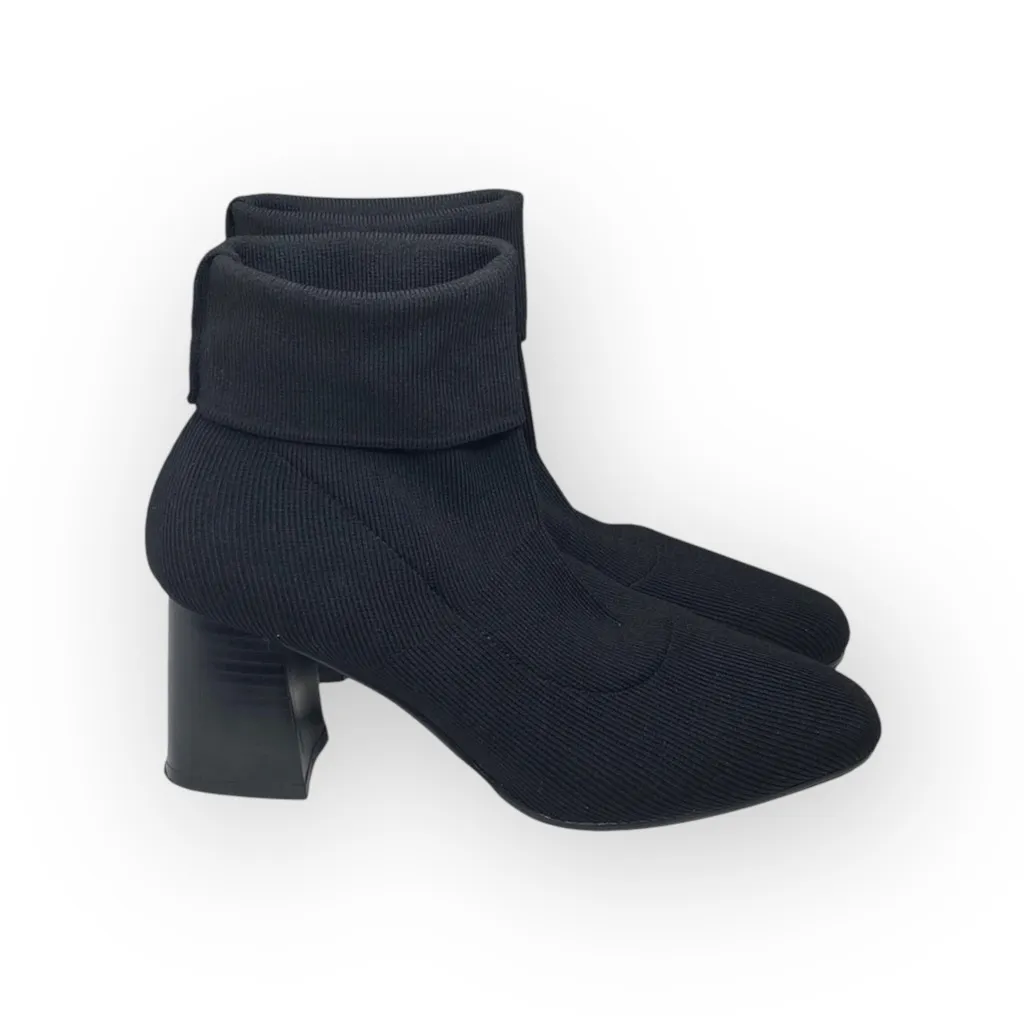 Vero Cuoio Real Italian Leather ᪥ Soft Stretch Sock Heeled Boots ᪥ Black ᪥ 7 235 - Image 3