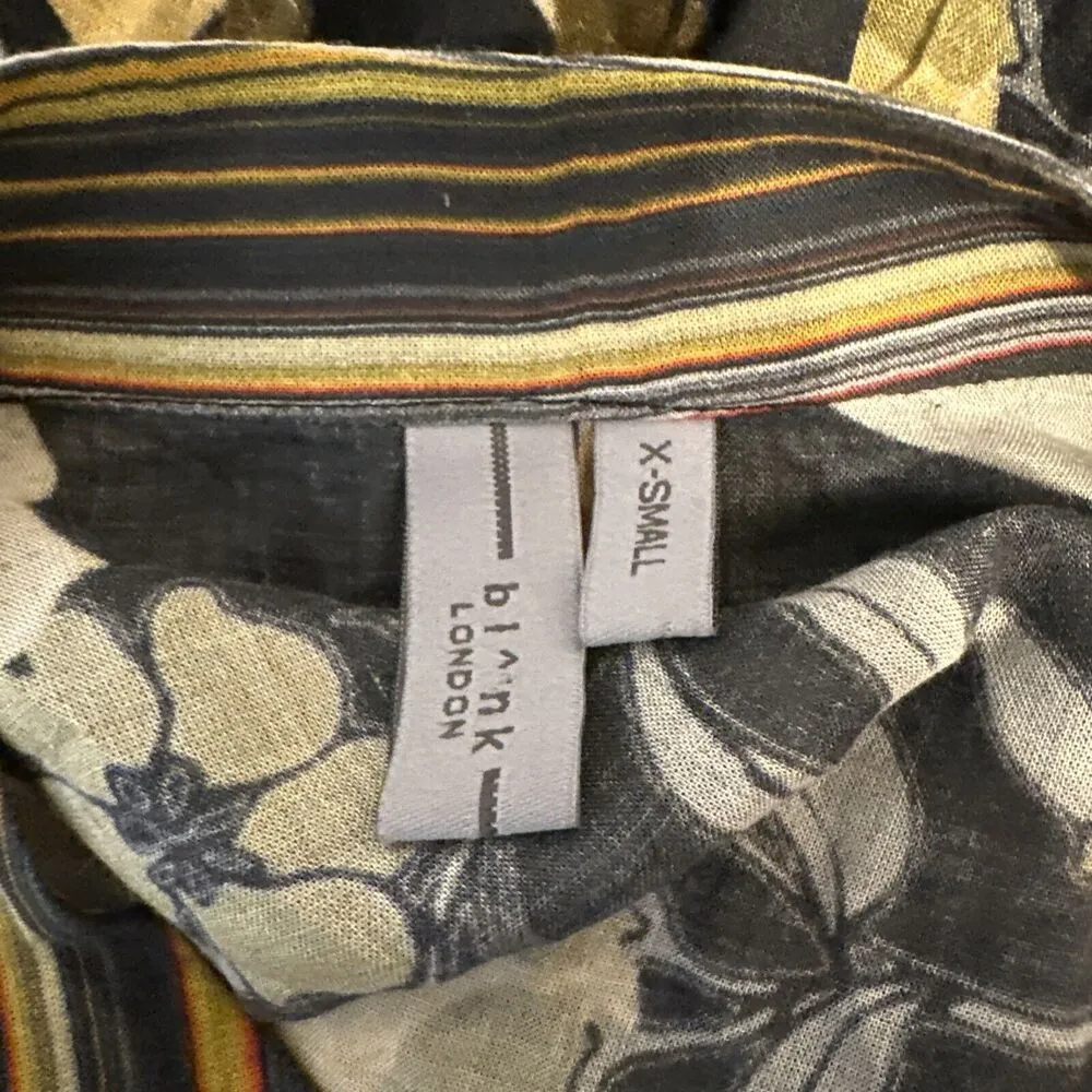 Blank London Womens Be A Good Girl Shirt Dress XS Floral Multicolor 3/4 Sleeve - Image 8