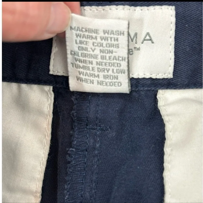 Sonoma Women's Navy Cotton Chino Walking Shorts Size 10 Casual Summer Blue - Image 9