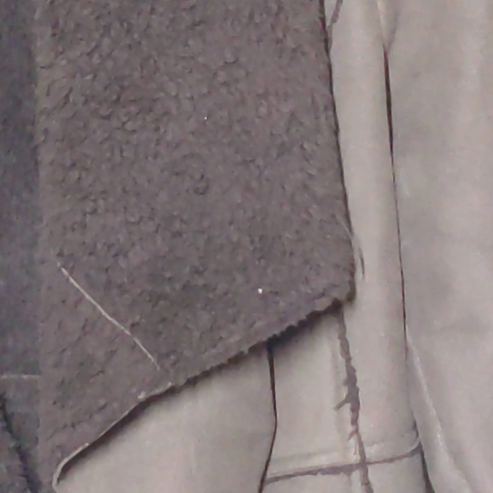 Flying Tomato Open Front Jacket Brown Long Sleeve Faux Fur Collar Penny Lane M - Image 2