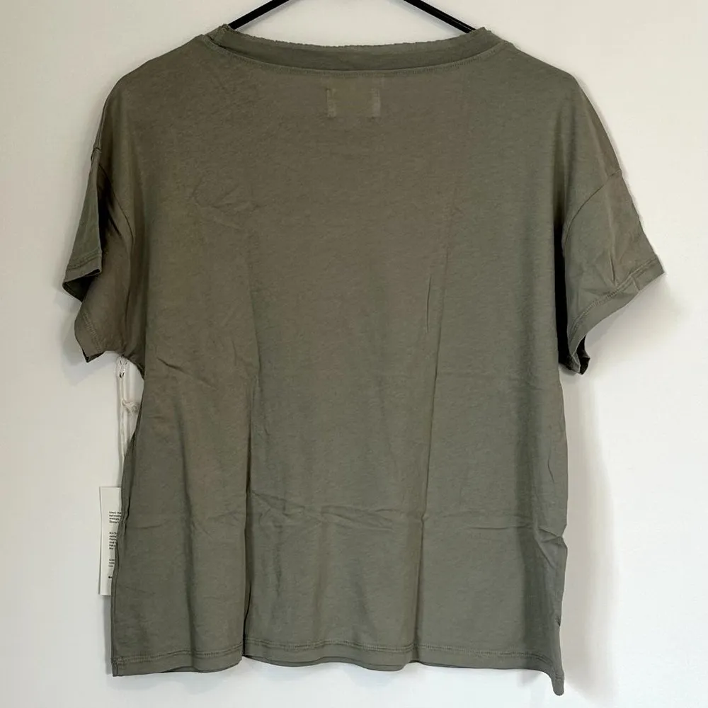 NWT MATE the Label Sage Organic Cotton Raw Neck Boxy Tee - Size S - Image 6