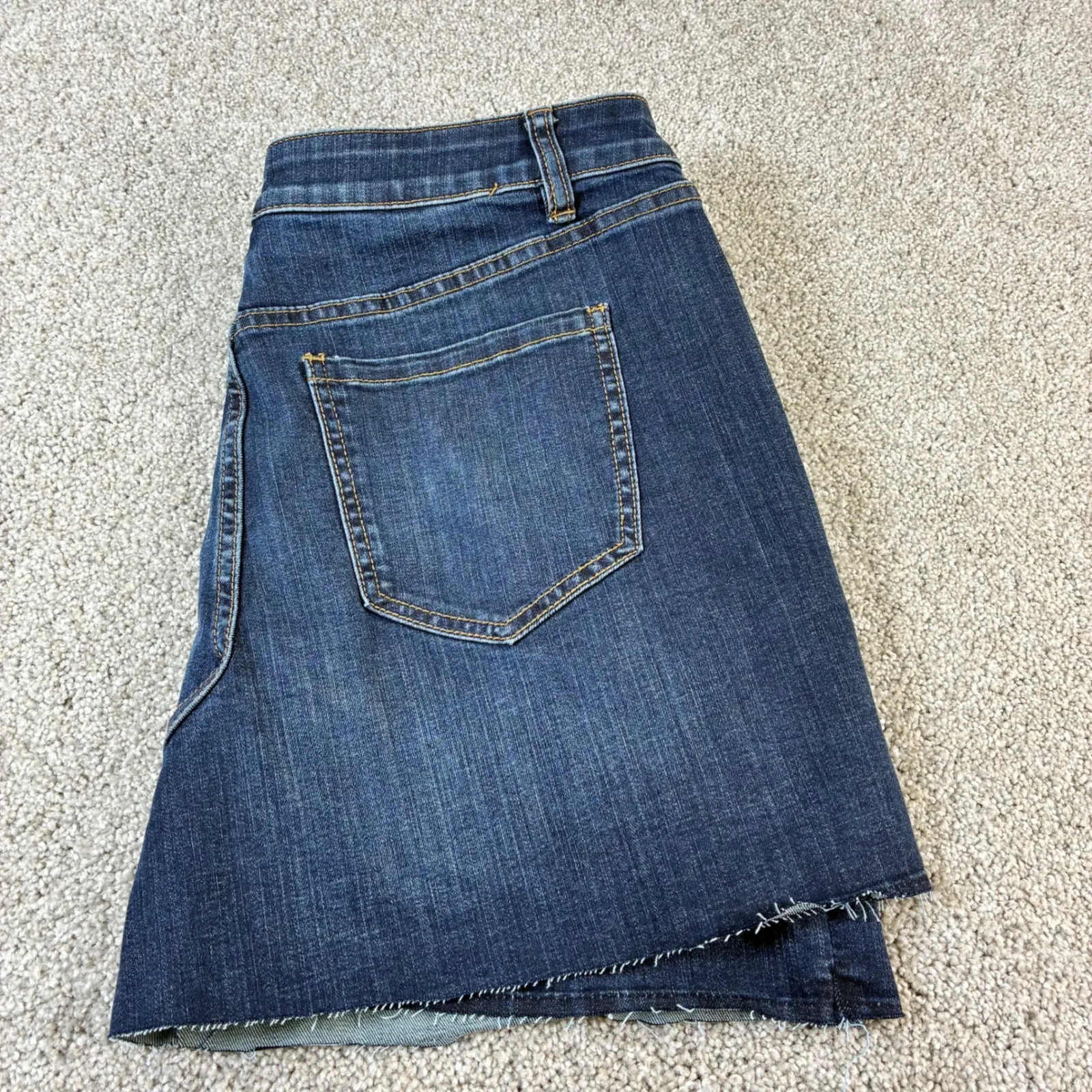 NWT Lane Bryant Womens Girlfriend Short Denim Skirt Blue Size 14‎ Raw Hem - Image 9