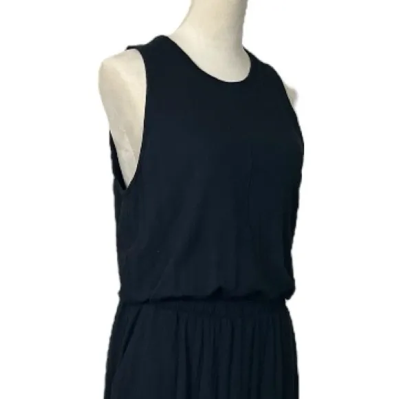 Splendid Eco New Black Maxi Dress Elastic Waist Sleeveless Women’s Size Medium - Image 6