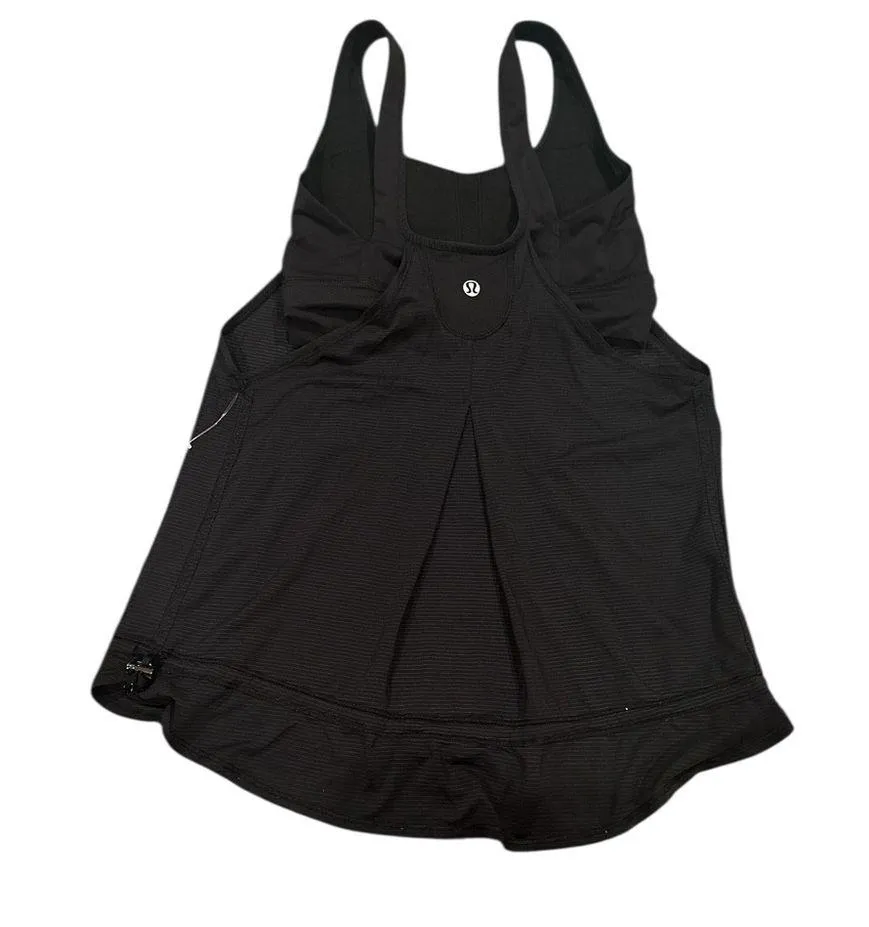 Lululemon black stripe run back on track tank top 4 - Image 4