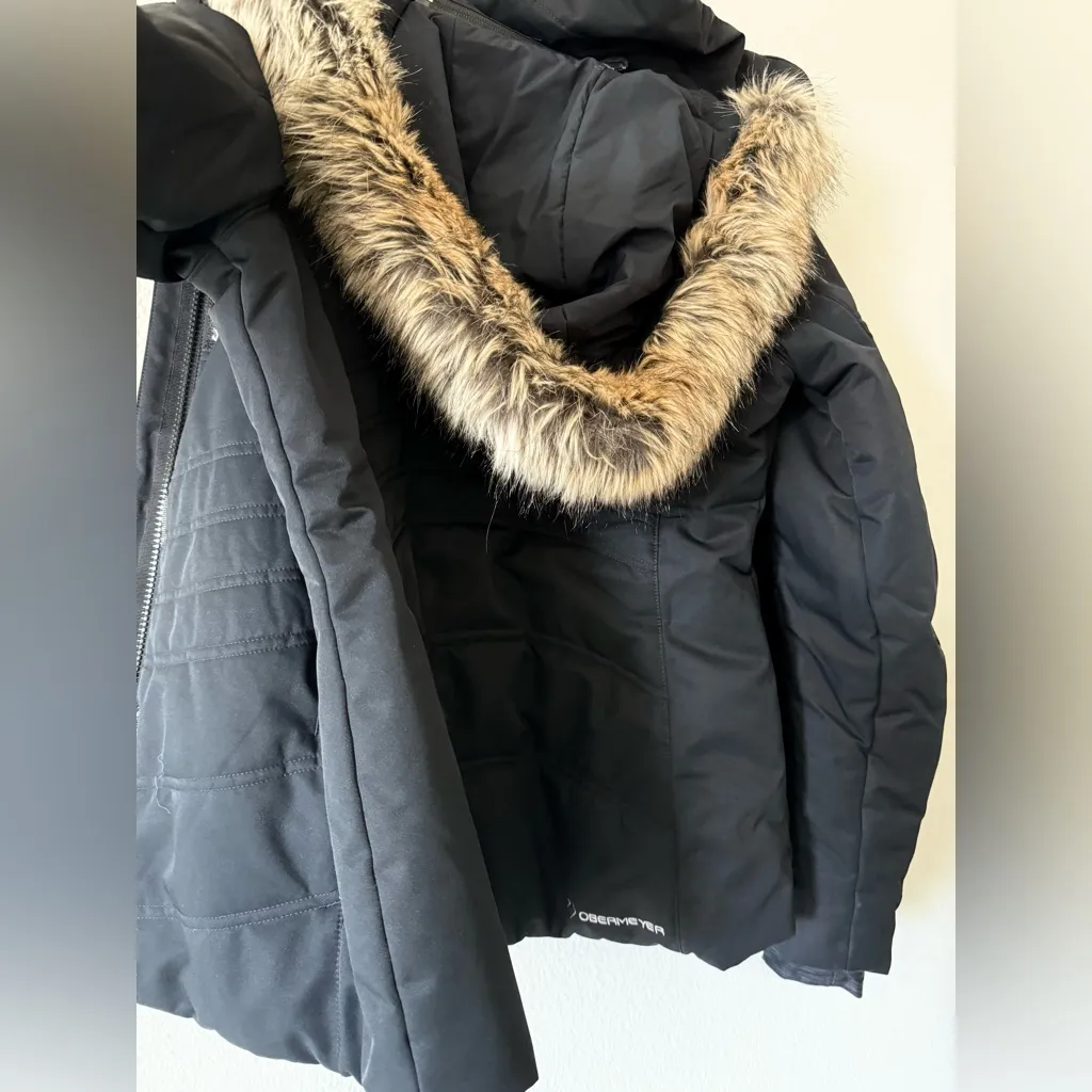 Obermeyer Black Ski Jacket with Fur Trim - Image 8