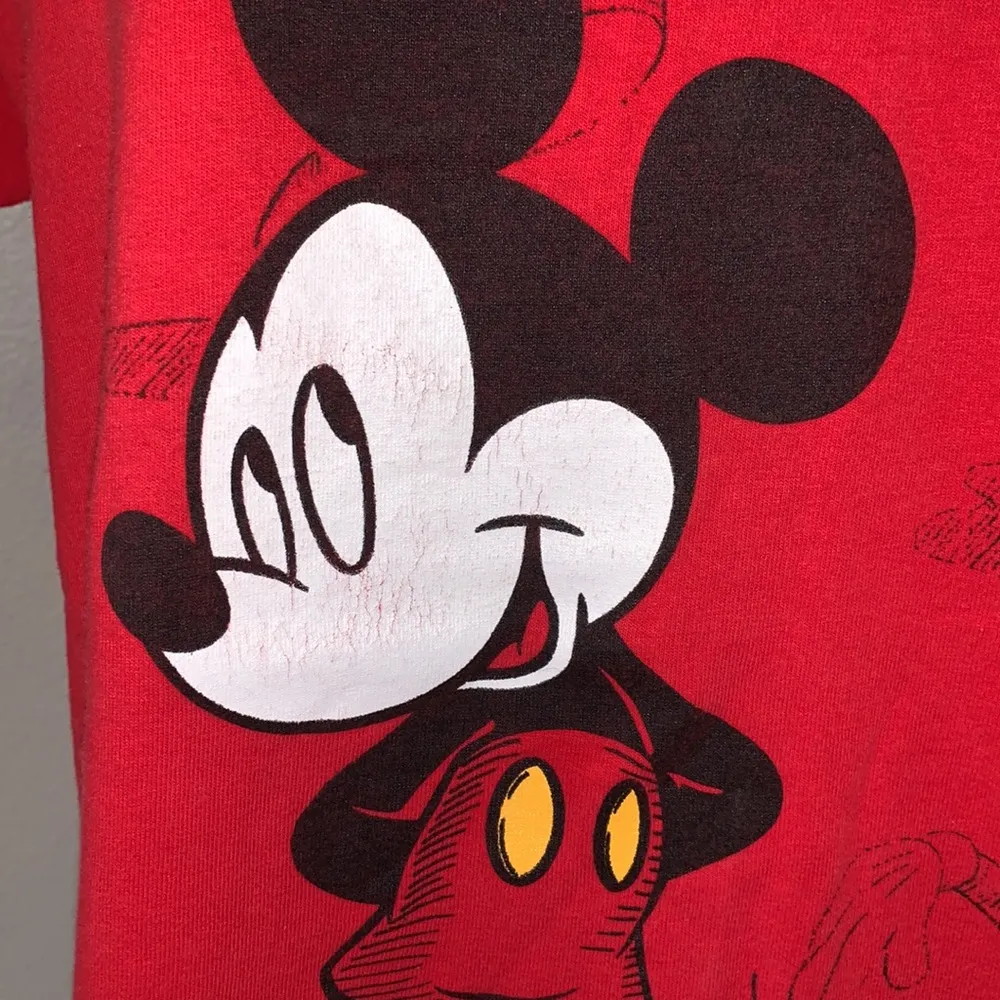 Disney  Mickey Mouse unlimited vintage red shirt sleeve shirt - Image 2