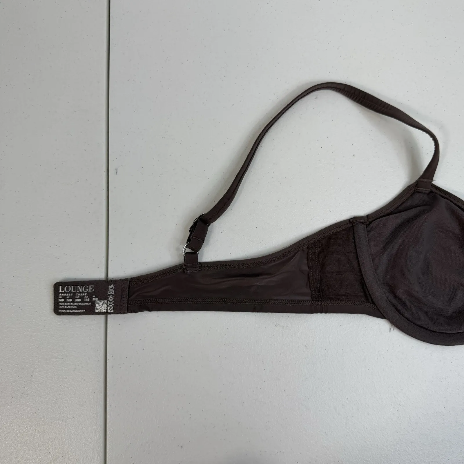 Lounge 36B Barely There Plunge Bra Underwired Brown Lightly Lined Demi Cup - Image 11