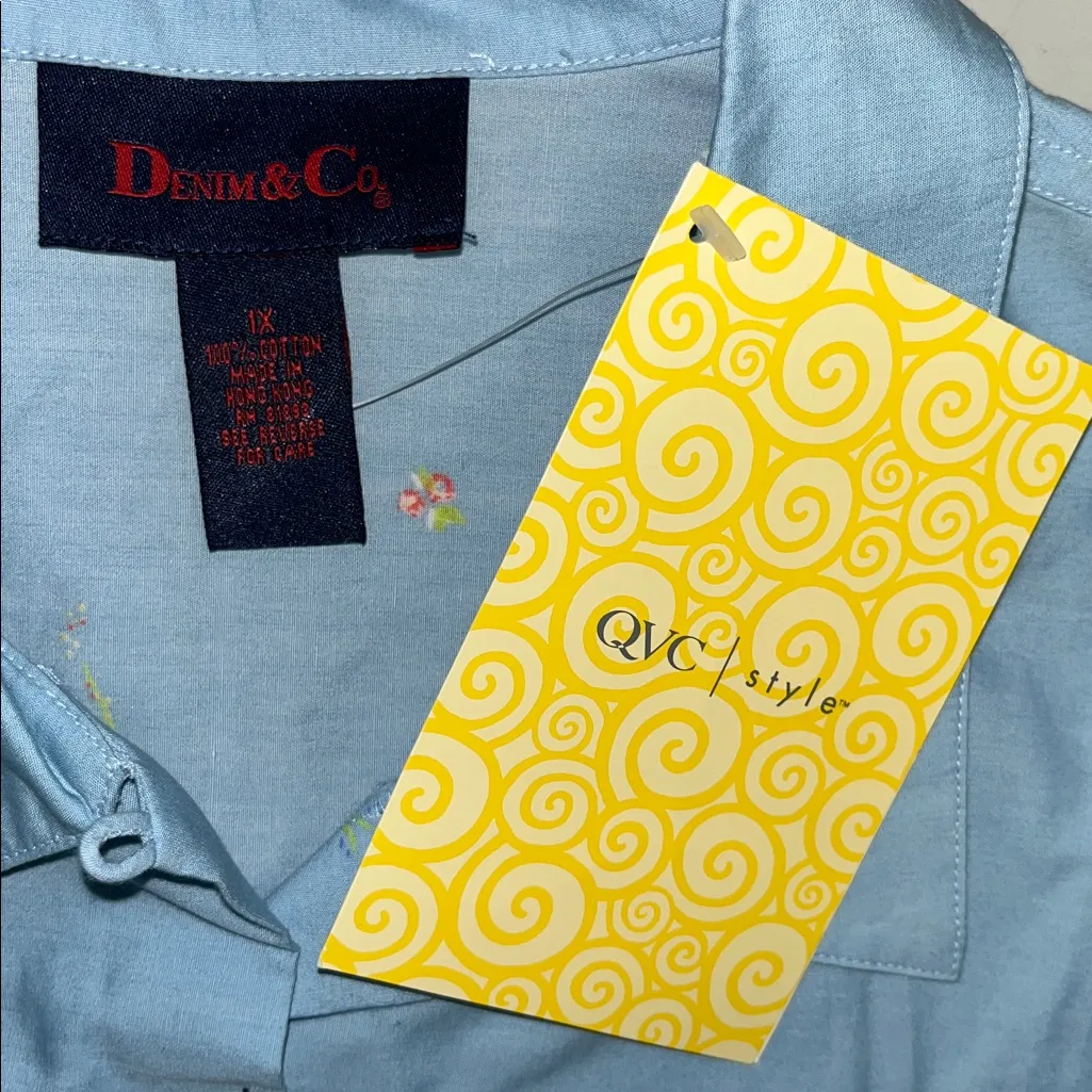 Denim & Co. NWT Size 1X Blue - Image 6