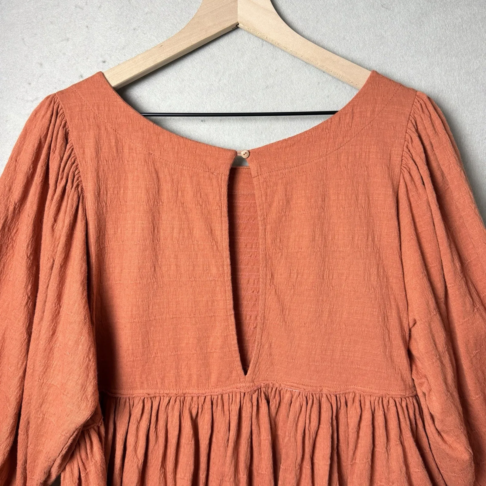 Free People Beach Get Obsessed Babydoll Tunic Dress Balloon Sleeve Size XS - Image 5