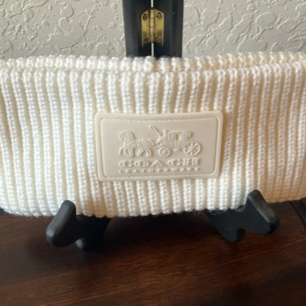 Coach: Cream Ear cover/Head warmer- OS - Image 4