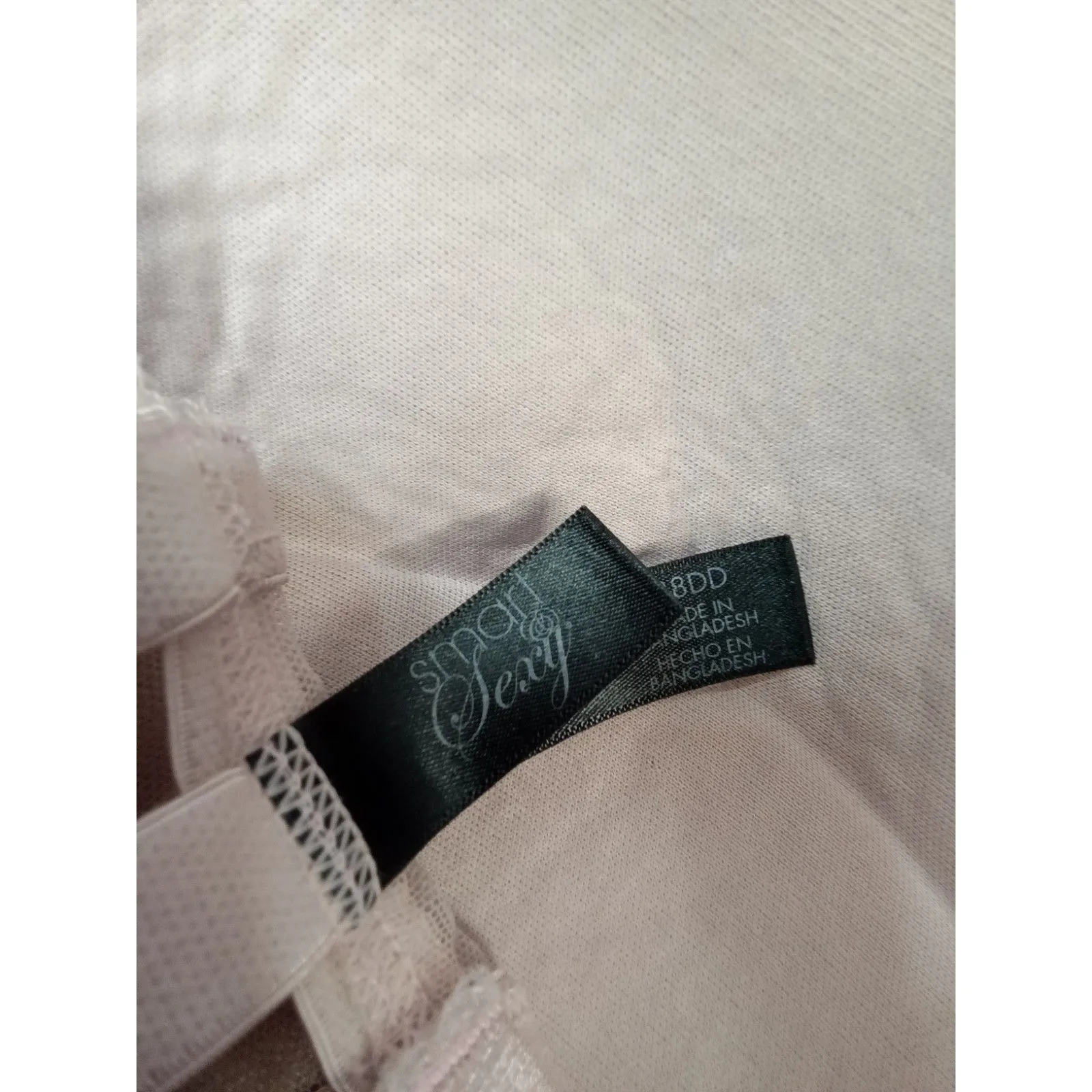 Smart And‎ Sexy Pink Bra 38DD Lace Bow Floral - Image 8