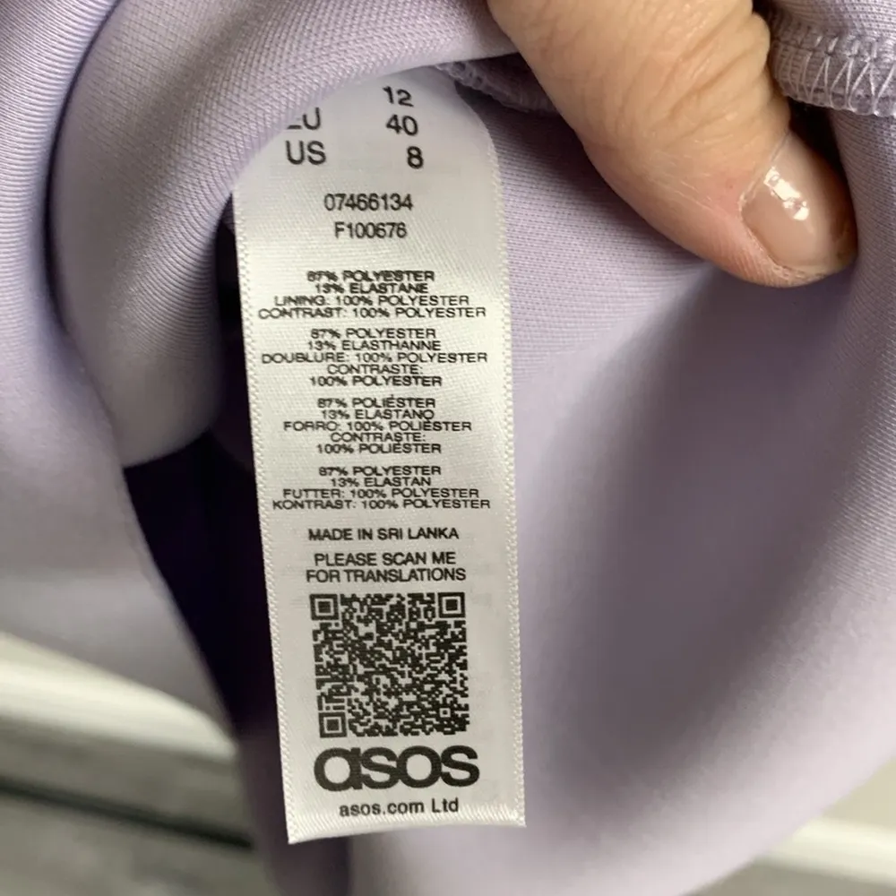 NWT ASOS Lavender Floral Lace Top Dress Size 8 - Image 8