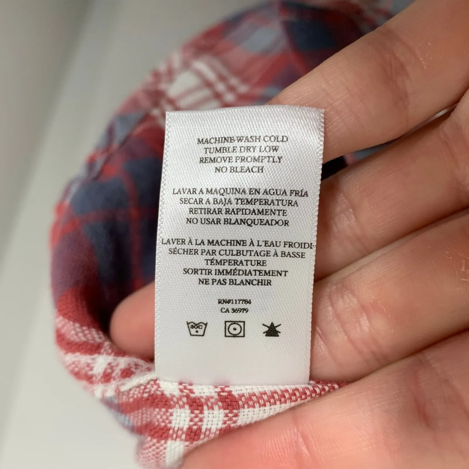 Rails Plaid Blue Red Button Down Shirt Longsleeve Womens Medium - Image 9