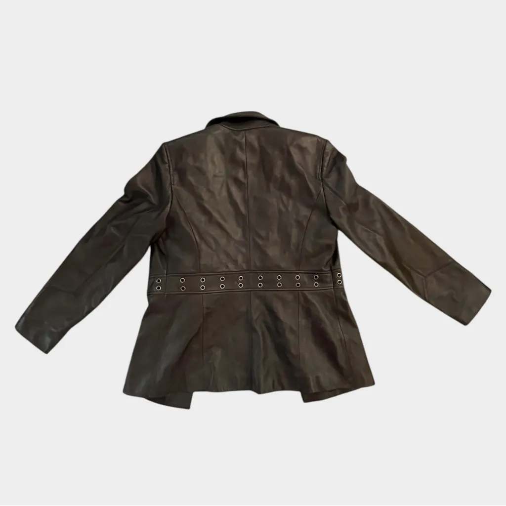 Brown Caslon Leather Jacket - Image 4