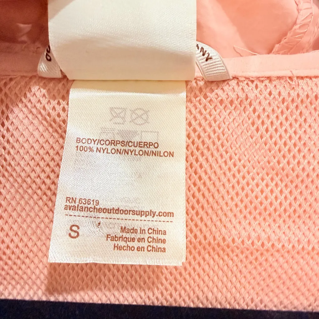 Avalanche Pink Lightweight Hooded Windbreaker Jacket • Zip Pockets • Size S - Image 9