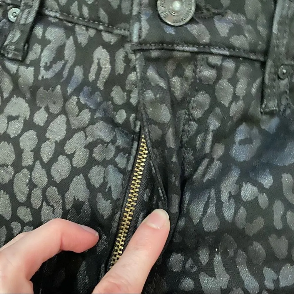 Black Orchid - Gisele leopard Print High Rise Super Skinny Jeans in Black - Image 6