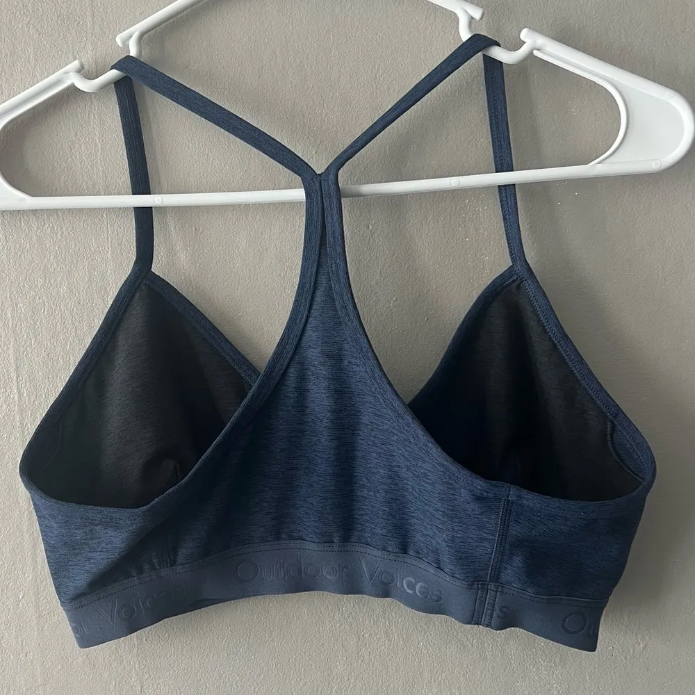 Outdoor Voices Navy Blue Steeplechase Sports Bra Size Medium - Image 3