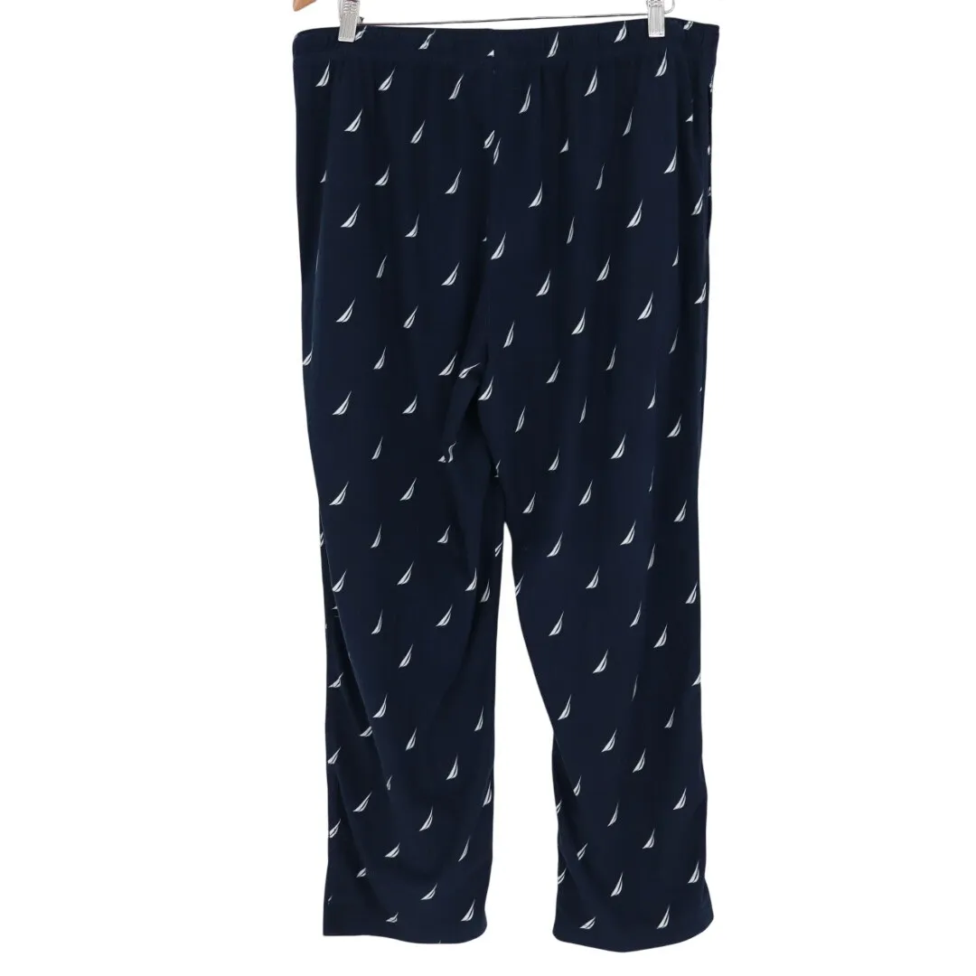 Nautica Sleepwear Navy Blue Sailboat Print Pajama Pants Size XL - Image 5
