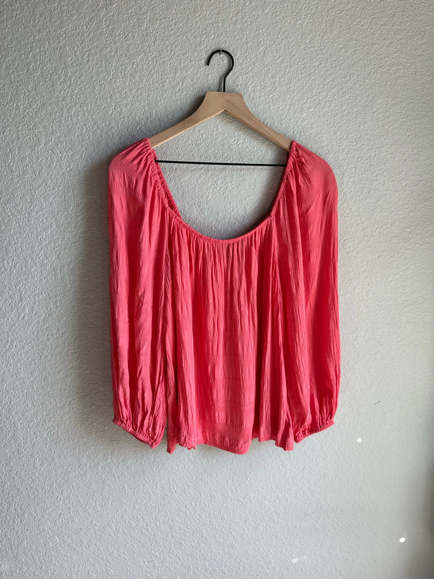 Sanctuary Sunset Pink Coral Square Neck Blouse - Image 4
