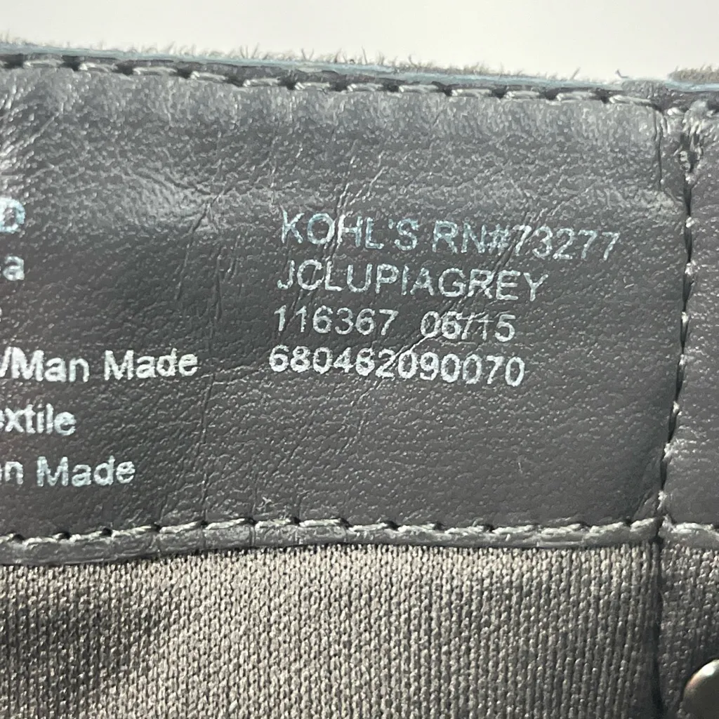 JUICY COUTURE LUPIA SUEDE & KNIT ANKLE BOOTS W/BACK ZIP SZ 10M GREY PREOWNED‎ - Image 12