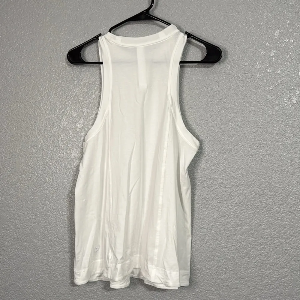 Lululemon Long Cotton Crewneck Tank size XS in white - Image 6