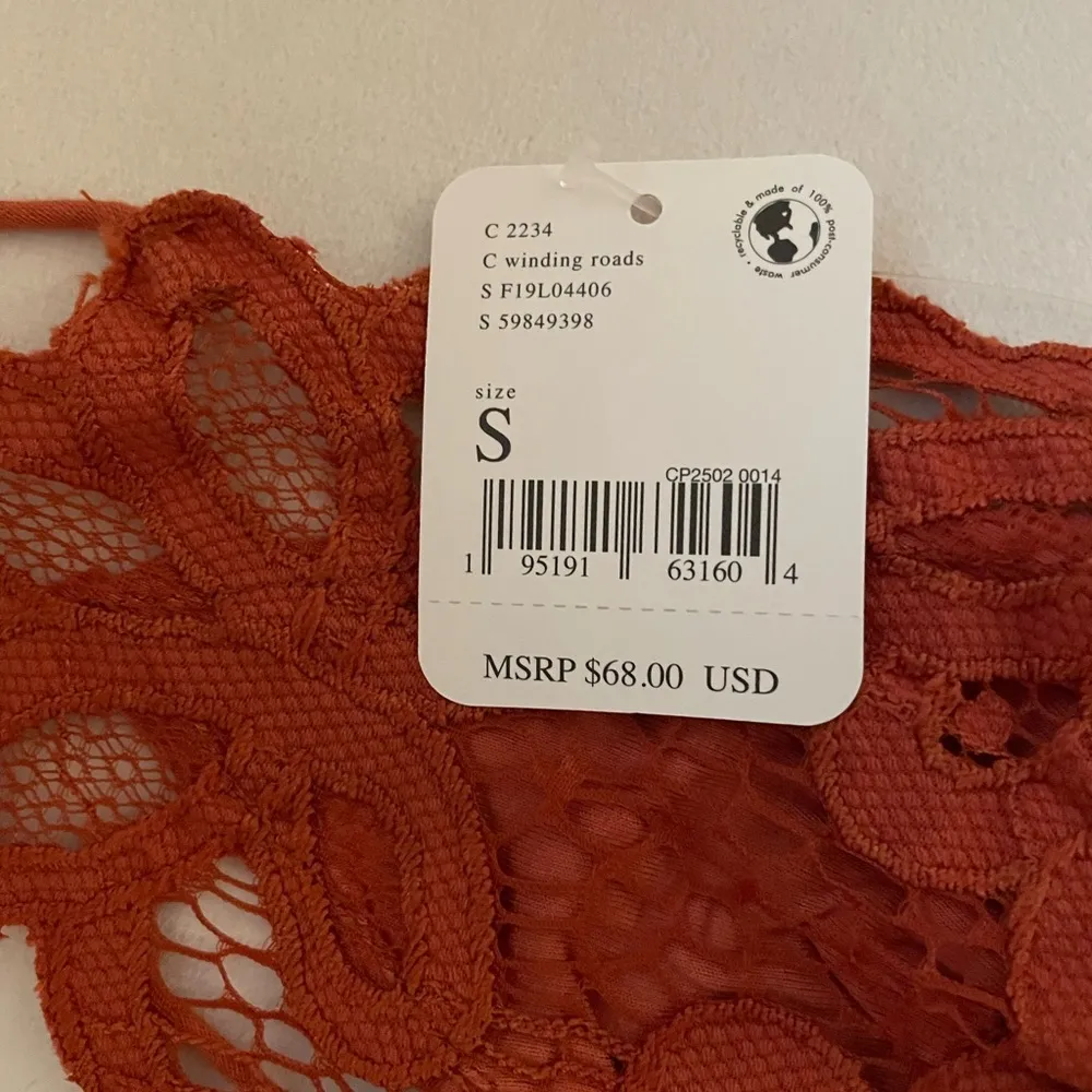 NWT Free People Winding Roads Burnt Orange Adella Cami Size S - Image 6